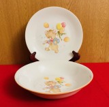 FARFURIE SI BOL DIN PORTELAN- MARCAJ EPIAG D.F. PORCELAINE FINE DE BOHEME D19CM