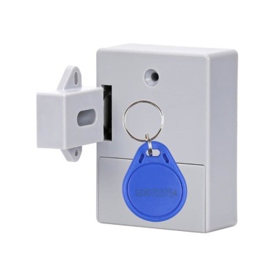 Incuietoare Inteligenta Techstar&amp;reg;, EMID IC, Digital, Discret, Deblocare cu card RFID, Control Acces, Gri foto