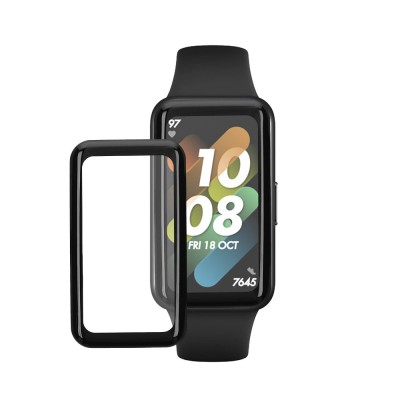 Set 2 Folii de protectie Kwmobile pentru Huawei Band 7, Transparent/Negru, Polimer, KWM000024VQ001C foto