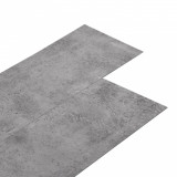 Plăci de pardoseală, maro ciment, 4,46 m&sup2;, 3 mm, PVC