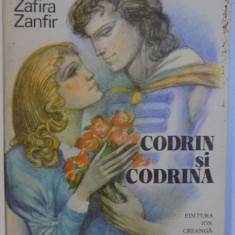 CODRIN SI CODRINA de ELENA ZAFIRA ZANFIR , ilustratii de GH. MARINESCU, 1989 , LIPSA FRAGMENT COPERTA SPATE