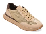 Cumpara ieftin Pantofi sport FLAVIA PASSINI maro, 6182, din material textil si piele naturala
