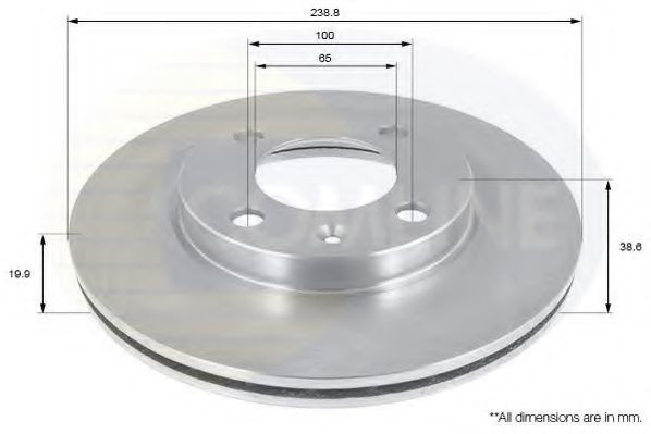 Disc frana VW POLO CLASSIC (6KV2) (1995 - 2006) COMLINE ADC1404V