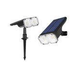 Lampa solara, 18 LED-uri, autonomie 6-8h, IP44, 2700K-6500K, 100lm, 1.8W, negru