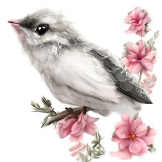 Sticker decorativ, Puisor, Alb, 60 cm, 10900ST foto