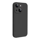 Lemontti Husa Liquid Silicon MagCharge iPhone 15 Plus Negru (protectie 360&deg;, material fin, captusit cu microfibra)
