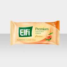 Servetele umede piersica Elfi Premium, 15 servetele