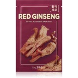 The Saem Natural Mask Sheet Red Ginseng masca de celule cu ingrijire completa 21 ml