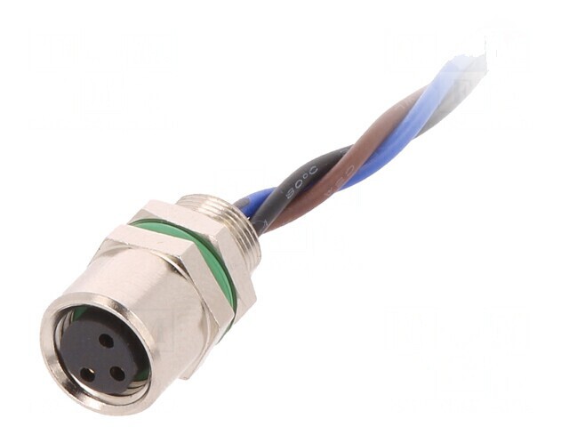 Conector Panou M8 Mamă 3 PIN-uri cu Piuliță Spate