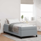 Cumpara ieftin Pat cu arcuri Gri deschis și Negru 90 x 200 cm