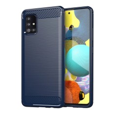 Husa TPU OEM Carbon pentru Samsung Galaxy A31, Bleumarin