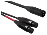 Cablu XLR 3 pini masculin-feminin 1m negru REDS MUSIC x2