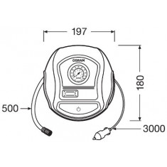 Compresor Auto 12v 120 W Cu Afisaj Analogic Tyreinflate 200 Osram Ams-osram OTI200