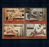 Ajman 1972 - Sculpturi, Michelangelo, serie neuzata