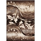 Covor Model Luna 1812-12, Marime 60 x 110 cm, Maro, Inaltime Fir 6 mm, Antialergic, Polipropilena, Living, Dormitor, Sufragerie, Birou