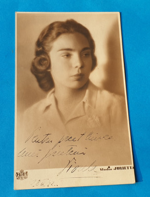 Carte Postala circulata corespondenta anul 1942 - Portret de femeie - superba foto