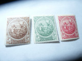 3 Timbre Barbados colonie britanica 1921 urma sarniera