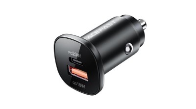 &amp;Icirc;ncărcător auto Acefast 38W USB Type C / USB, PPS, Power Delivery, Quick Charge 3.0, AFC, FCP, negru (B1-negru) foto