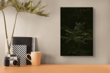 Tablou Canvas, "Frumusețea ascunsă a naturii misterioase", Branșe, Verde, Umbră, Mister, Natură, Calm, Noapte, Frunze, &Icirc;ntunecat, Textură, 26 x 39 cm,