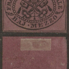 Italy Papal State 1852 Coat of arms 1/2 BAJ Mi.1d MNG AM.563