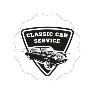 Abtibild &amp;quot;CLASSIC CAR SERVICE&amp;quot; Cod: TAG 003 / T4 Automotive TrustedCars foto