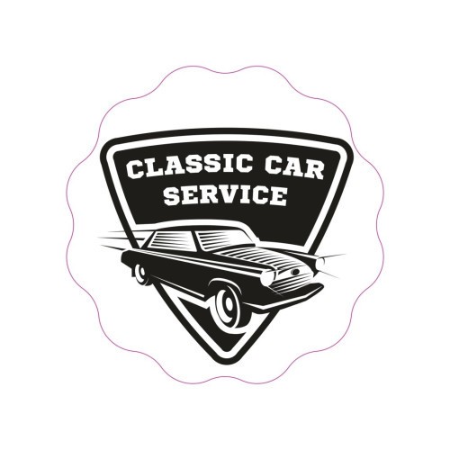 Abtibild &quot;CLASSIC CAR SERVICE&quot; Cod: TAG 003 / T4 Automotive TrustedCars