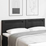 Tăblie de pat design simplu negru 180 cm piele ecologică