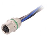 Conector M8 Mamă 5 Pini Montare Panou Cu Piuliță