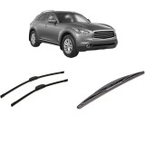 Cumpara ieftin Set 3 stergatoare INFINITI QX70 din 2013-2014, pentru parbriz si luneta fata si spate auto, Bosch Twin-Aerotwin Retrofit, din cauciuc siliconat rezist