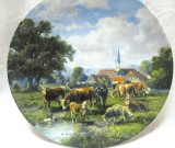 FARFURIE DECORATIVA PORTELAN SELTMANN WEIDENN BRADEX EDITIE LIMITATA OI SI VACI PE PAJISTEA SATULUI 19 CM