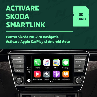 Card SD Activare Skoda SmartLink MIB2 Apple CarPlay si Android Auto foto