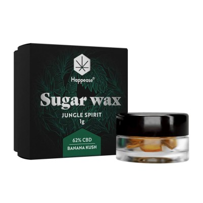 Sugar Wax CBD + terpeni, 62%, 1gr, HAPPEASE, Banana Kush foto