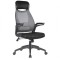 Scaun directorial HM Solaris, Mesh, Cadru Polipropilena, Inaltime ajustabila, Sistem de balansare, Cu tetiera, 110 kg, 124x58x62 cm, gri
