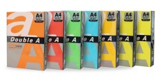 Hartie Color Pentru Copiator A4, 75g/mp, 100coli/top, Double A - 5 Culori Neon Asortate foto
