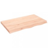 Cumpara ieftin Blat de baie, 100x60x(2-6) cm, lemn masiv netratat