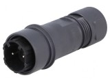 Conector circular mufă tată PIN 2 nichelat