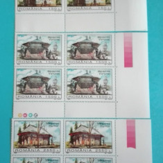 TIMBRE ROMANIA 1996 L.P.1406 50 ANI UNESCO -MANASTIRI BL.4 VALORI MNH