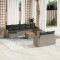 Gossi set mobilier de gradina cu perne, 10 piese, gri, poliratan