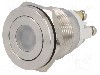 Intrerupator anti-vandalism, OFF-(ON), &Oslash;19mm, ONPOW - GQ19PF-10D/R/24V/S