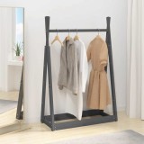 Suport pentru haine, gri, 100x45x150 cm, lemn masiv de pin
