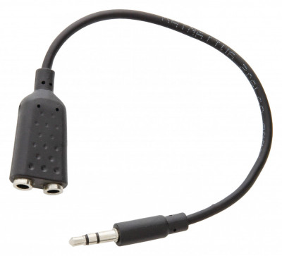 Splitter cablu adaptor audio stereo Jack 3.5 mm tata - 2x 3.5 mm Jack mama 0.2m Valueline foto