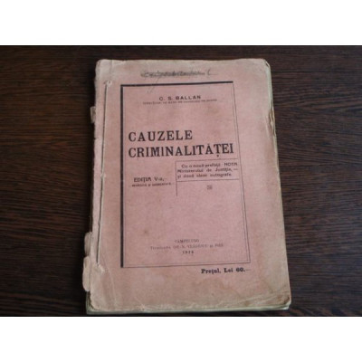 Cauzele Criminalitatei , C.S. Ballan foto