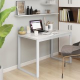 VidaXL Birou de computer, alb, 110x60x73 cm, lemn prelucrat
