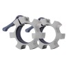 Sigurante Bara Olimpica inSPORTline Pump 50mm CL-21 Aluminiu, Sistem Prindere Rapida, Fitness, Haltere, Argintiu