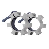 Sigurante Bara Olimpica inSPORTline Pump 50mm CL-21 Aluminiu, Fixare Rapida, Argintiu, Gantere Haltere Fitness