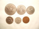 TIPOLIGIE COMPLETA DE MONEDE CANADA 1975 / CALITATE, America de Nord