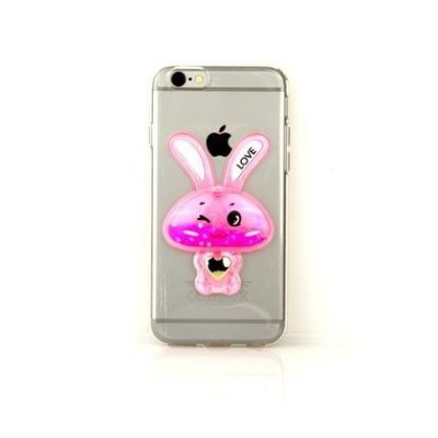 Husa Silicon RABBIT Samsung G920 Galaxy S6 Roz foto