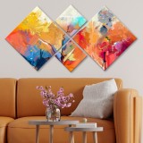 Cumpara ieftin Set tablouri canvas (4 bucati) 4MDF1040210842 Multicolor 60x115 cm