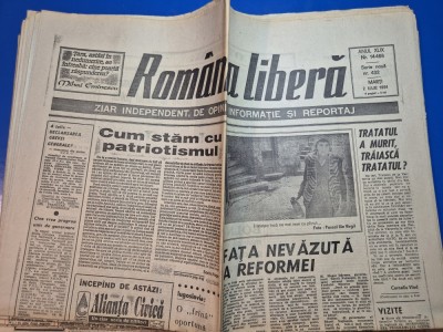 ziarul romania libera 2 iulie 1991 - dobrin cel mai bun fotbalist roman in ultimii 25 de ani,rapid in intertoto foto