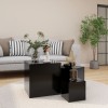 VidaXL Măsuțe laterale, 3 buc., negru, PAL 808586